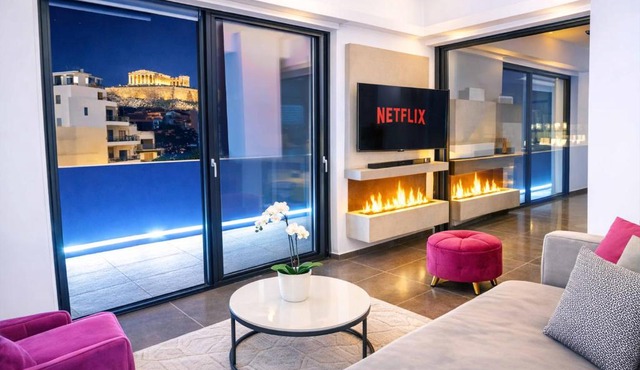 Iris Penthouse - Luxury Acropolis View and Jacuzzi