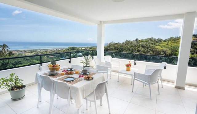 Large luxury apartment with sea view and swimming pool 2 minutes from the airport