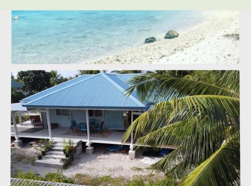 LE FARE BLEU Chambres d'hôtes climatisées en bord de lagon à Tiputa Rangiroa - vélos gratuits et snorkeling
