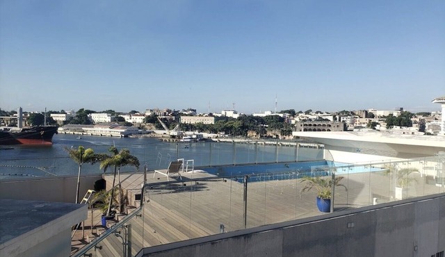 Modern Water Front Apartment Gym/Pool in awesome Colonial Zone Santo Domingo