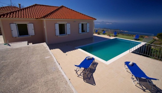 Panoramic sea view villa with swimming pool