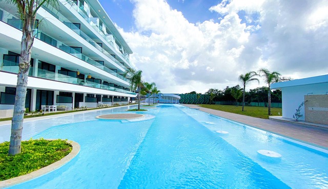 Pool Front 2-bedroom Condo on 1st-floor in pleasant Punta Cana with Wi-Fi & AC