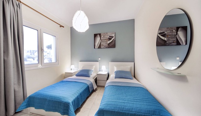 Spacious apartment a step away from the beach in Almyrida