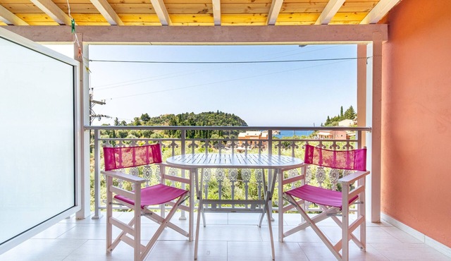 Studio Apartment 'Arianna Deluxe Studio 20' with Sea View, Shared Pool & Wi-Fi
