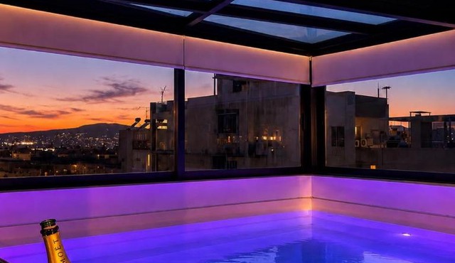 Sunset Pool Duplex Loft in Gazi, Athens