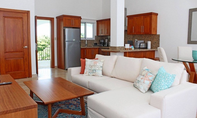 Playa Chiquita Apartment | 1BD guest-friendly condo in beachfront resort, pool/gym/tennis/basket