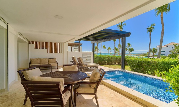 Cap Cana Marina Apartment | Relax Beach condo w/private pool and beach!