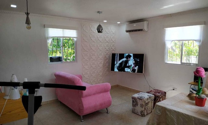 La Romana Apartment | Study room independent entrance with full kitchen.